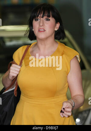 Natalie Cassidy outside the ITV studios London, England - 26.01.12 Stock Photo