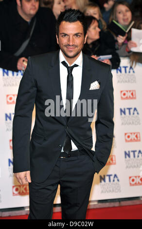 Peter Andre National Television Awards held at the O2 Arena - Arrivals. London, England - 25.01.12 Stock Photo
