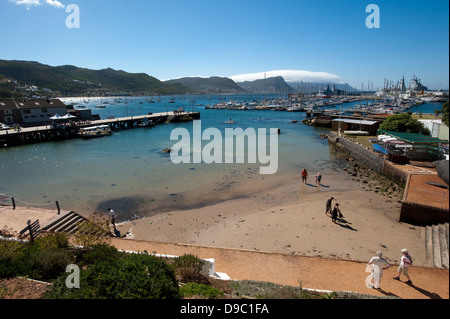 View over Simon's Bay and the Yacht harbour, Simon's Town, False Bay, South Africa Stock Photo