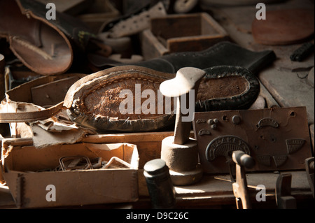 Cobblers Last and Shoe Making Tools Stock Photo