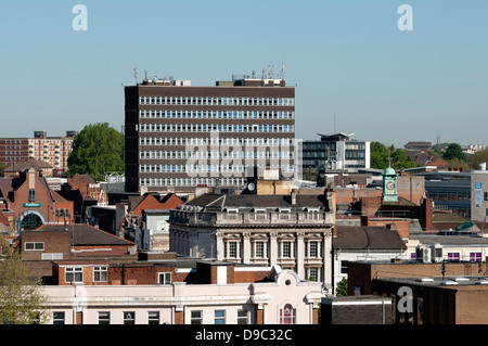 View over Walsall town centre, West Midlands, England, UK Stock Photo