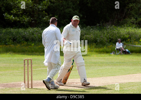 Village cricket at Ashorne, Warwickshire, UK Stock Photo