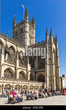 Bath Abbey / Cathedral in Bath, Somerset, England, UK Stock Photo