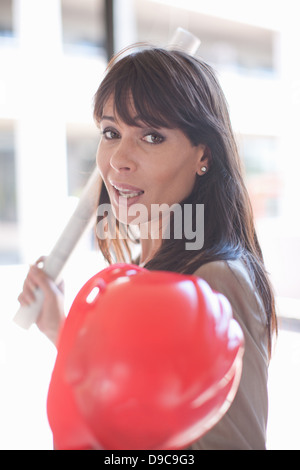 Female architect talking back Stock Photo