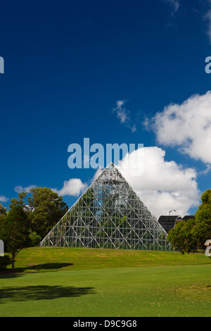 Pyramid glasshouse / greenhouse, The Royal Botanic Gardens, Sydney, Australia Stock Photo