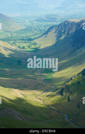 Views over Derwent Fells from the summit of Dale Head Stock Photo