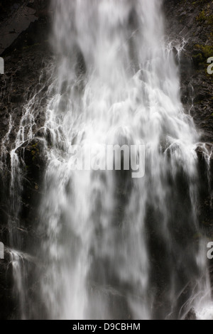 Horse Tail Falls, Keystone Canyon, Richardson Highway, 15 miles east of Valdez, Alaska, USA Stock Photo