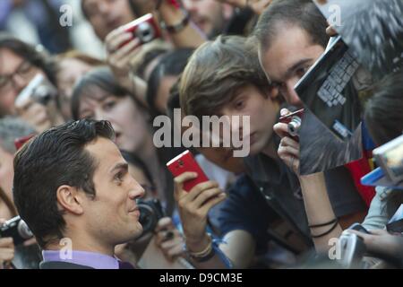Madrid, Spain. 17th June, 2013. Actor Henry Cavill attends 'Man of Steel' premiere at Capitol Cinema on June 17, 2013 in Madrid, Spain Credit: Credit:  Jack Abuin/ZUMAPRESS.com/Alamy Live News