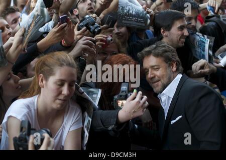 Madrid, Spain. 17th June, 2013. Actor Russell Crowe attends 'Man of Steel' premiere at Capitol Cinema on June 17, 2013 in Madrid, Spain Credit: Credit:  Jack Abuin/ZUMAPRESS.com/Alamy Live News
