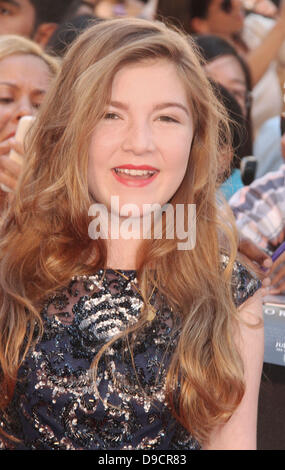 New York, New York, USA. 17th June, 2013. Actress ABIGAIL HARGROVE attends the New York premiere of 'World War Z' held in Duffy Square at Times Square. Credit: Credit:  Nancy Kaszerman/ZUMAPRESS.com/Alamy Live News Stock Photo