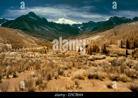 Dallas Divide is high mountain pass in United States of Colorado. Stock Photo