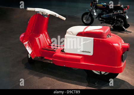 The Harley Davidson Scooter circa 1960 on display at the Harley Davidson Motorcycle Museum in Milwaukee, Wisconsin Stock Photo