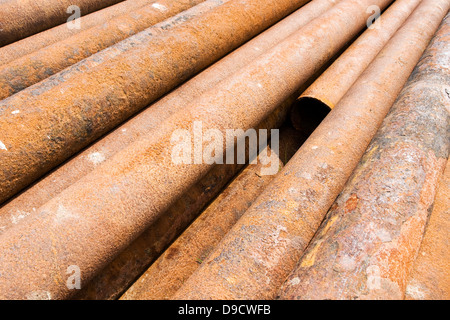 Rusty metal pipes Stock Photo
