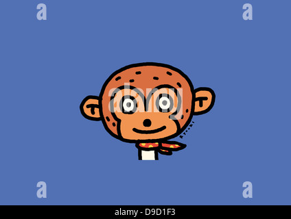 Monkey illustration Stock Photo