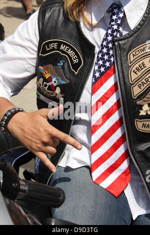 16 June 2013 Harley Davidson enthusiasts converge on Saint Peter's Square, Vatican for a Papal Blessing during Sunday Mass in Rome Italy for HD110th Anniversary European   Celebration Stock Photo