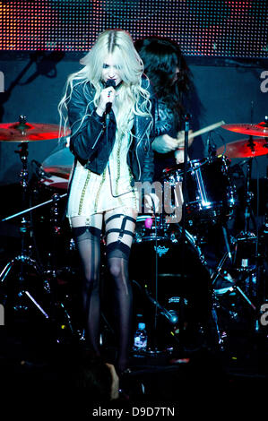Taylor Momsen The Pretty Reckless perform live at the VIP Room Paris, France - 25.03.11 Stock Photo