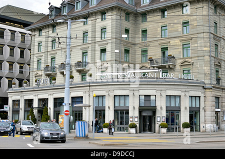 Central Plaza Hotel, Zurich, Switzerland. Stock Photo