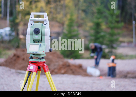 Land surveying Stock Photo