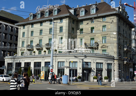 Central Plaza Hotel, Zurich, Switzerland. Stock Photo