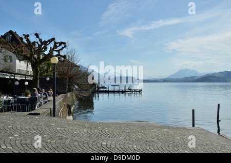 Lake Zug (Zugersee), Zug, Switzerland. Stock Photo