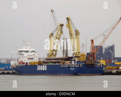 Jumbo Fairplayer heavy load carrier ship in the port of Rotterdam, the Netherlands Stock Photo
