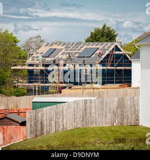 New 'executive' style suburban houses being built, Ceredigion west wales UK Stock Photo