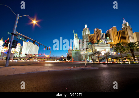 New York skyline in Las Vegas on 4th July in Las Vegas Stock Photo