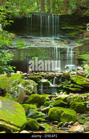 ROUND ISLAND RUN WATERFALL CLINTON COUNTY PENNSYLVANIA USA Stock Photo