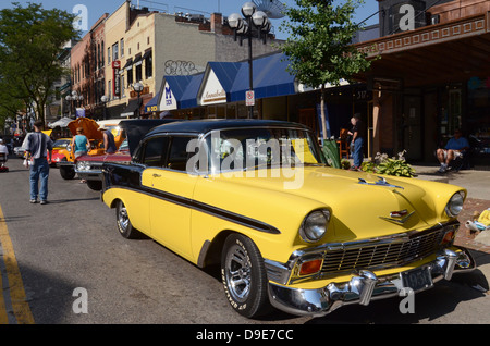 1956 Chevy Chevrolet Bel Air at the Rolling Sculpture car show July 13, 2012 in Ann Arbor, Michigan Stock Photo