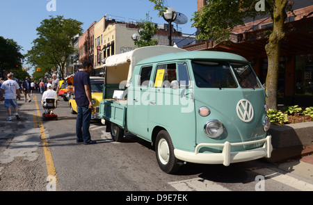 1964 Volkswagen Double Cab pick-up at the Rolling Sculpture car show July 13, 2012 in Ann Arbor, Michigan Stock Photo