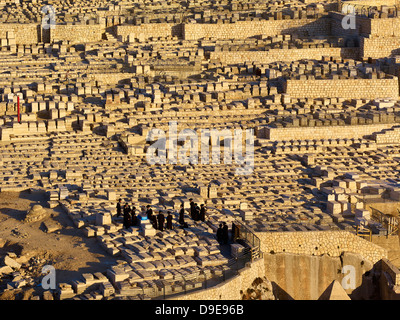 Burial, Jewish cemetery, Jerusalem, Israel Stock Photo