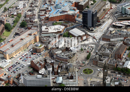 aerial view of Rochdale town centre Stock Photo