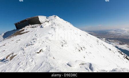 Hafod Eryri, Snowdon summit cafe, Snowdonia National Park, Wales, UK, Europe. Stock Photo