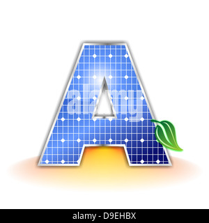 a, capital, letter a, solar panel, illustration, icon, texture Stock Photo