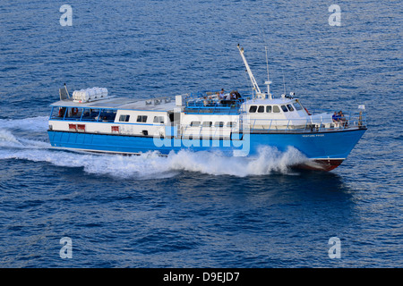 Ferry Boat in Charlotte Amalie Harbor St. Thomas Virgin Islands USVI Caribbean US Territory  Stock Photo