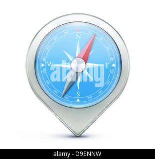 travel concept with detailed blue compass and city map Stock Photo - Alamy