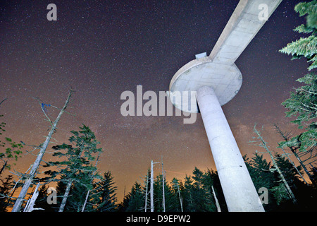 Clingman's Dome Observation point in the Great Smoky Mountains near Gatlinburg, Tennessee. Stock Photo
