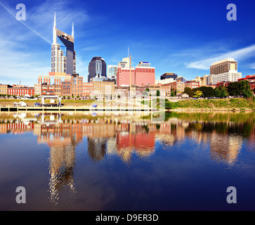 Skyline of downtown Nashville, Tennessee, USA. Stock Photo