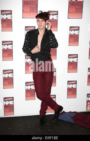 Patrick Wolf Shockwaves NME Awards 2011 held at the O2 Academy Brixton - Arrivals London, England - 23.02.11 Stock Photo
