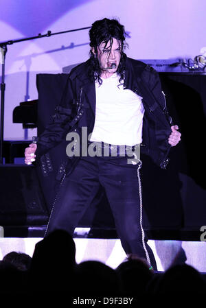 Michael Firestone as MICHAEL JACKSON THE REEL AWARDS - A Star-Studded Show Featuring Award-Winning Impersonators held at Golden Nugget Hotel and Casino  Las Vegas, Nevada - 24.02.11 Stock Photo