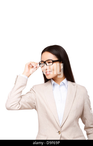 young business woman wearing glasses Stock Photo