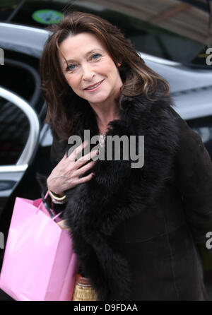 Cherie Lunghi outside the ITV studios London, England - 01.03.11 Stock Photo