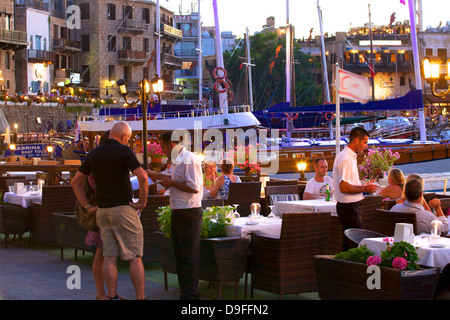 Restaurant in Kyrenia, North Cyprus, Cyprus Stock Photo