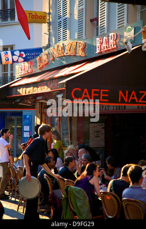 Outdoor Restaurant in Montmartre, Paris, France Stock Photo