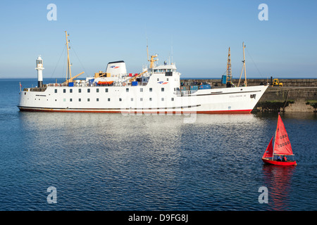 Scillonian III, the Isles of Scilly ferry, in Penzance harbour, Cornwall England. Stock Photo