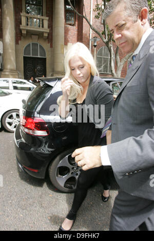 Lady Amelia Spencer, the daughter of Princess Diana's brother Charles, arrives at Cape Town Magistrates Court today as she faces an assault charge after allegedly kicking and hitting at a man on crutches during a fight at a McDonald's drive-through  Cape Town, South Africa - 03.03.11 Not available in South Africa, Available for the rest of the world Stock Photo