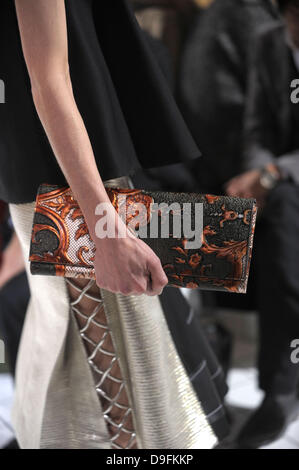 Model Paris Fashion Week Fall-Winter ready to wear 2012 - Balenciaga - Catwalk Paris, France - 03.03.11 Stock Photo