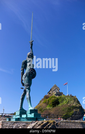 Verity statue by Damien Hirst, Ilfracombe, Devon, England, UK Stock Photo