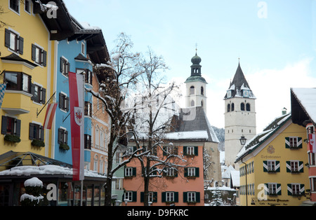 The main shopping street in the ski resort of Kitzbuhel, Austria Stock Photo