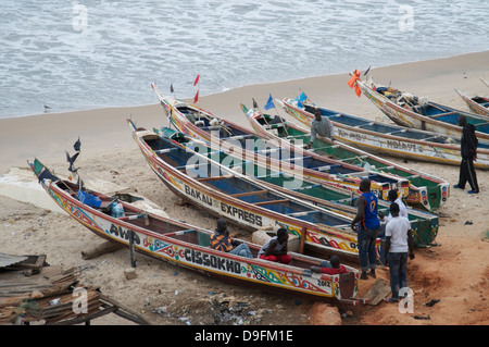 Bakau fish market, Bakau, near Banjul, Gambia, West Africa, Africa Stock Photo